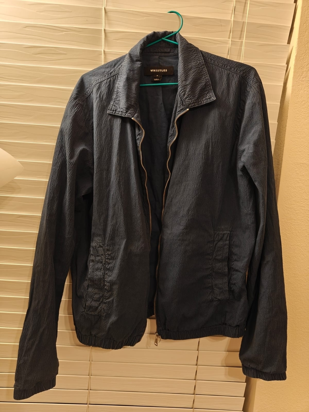 Whistles Navy Lightweight Zip Jacket - Men